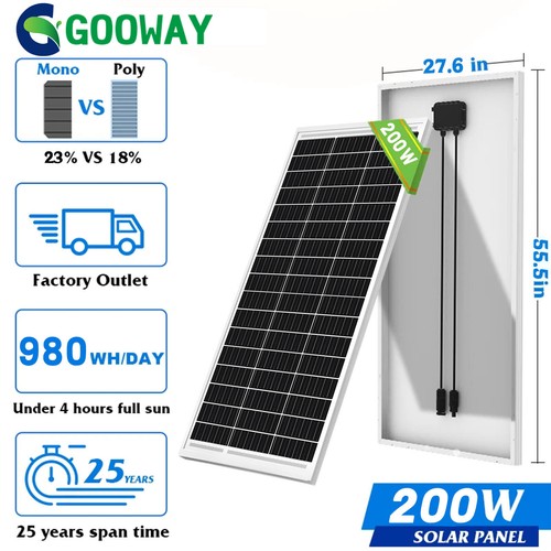 200w 400w 12v mono solar - 12v,