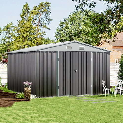 Metal garden shed apex roof - shed,
